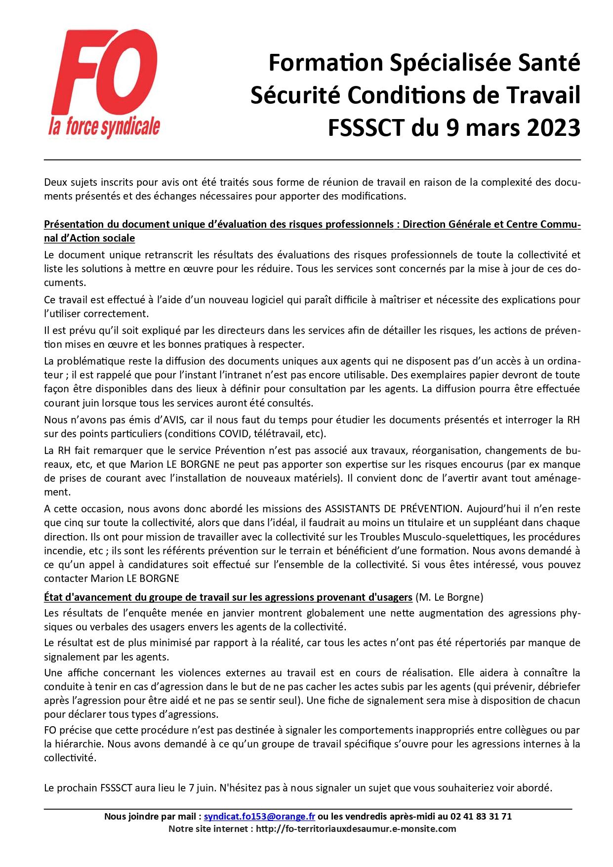 Fsssct du 9 mars 2023